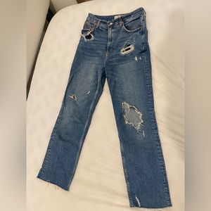 We the Free by Free People ripped raw hemmed jeans